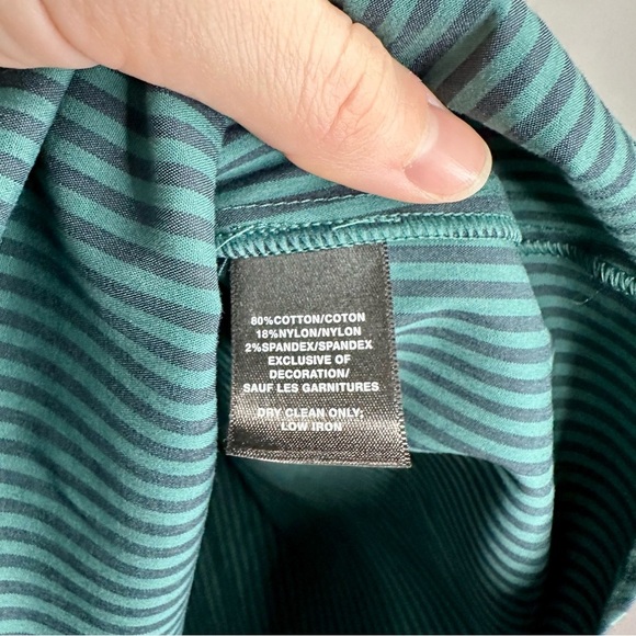 LAFAYETTE 148 NEW YORK Long-Sleeve Button-Front Cherrywood Striped Shirt - Picture 7 of 7